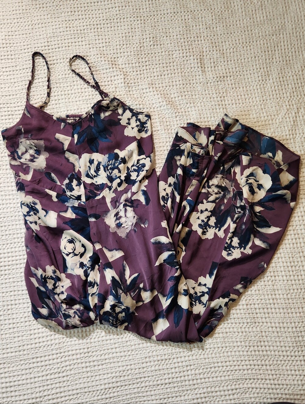 Simply Vera Vera Wang Purple Floral Strapless Dress with Blue Accents